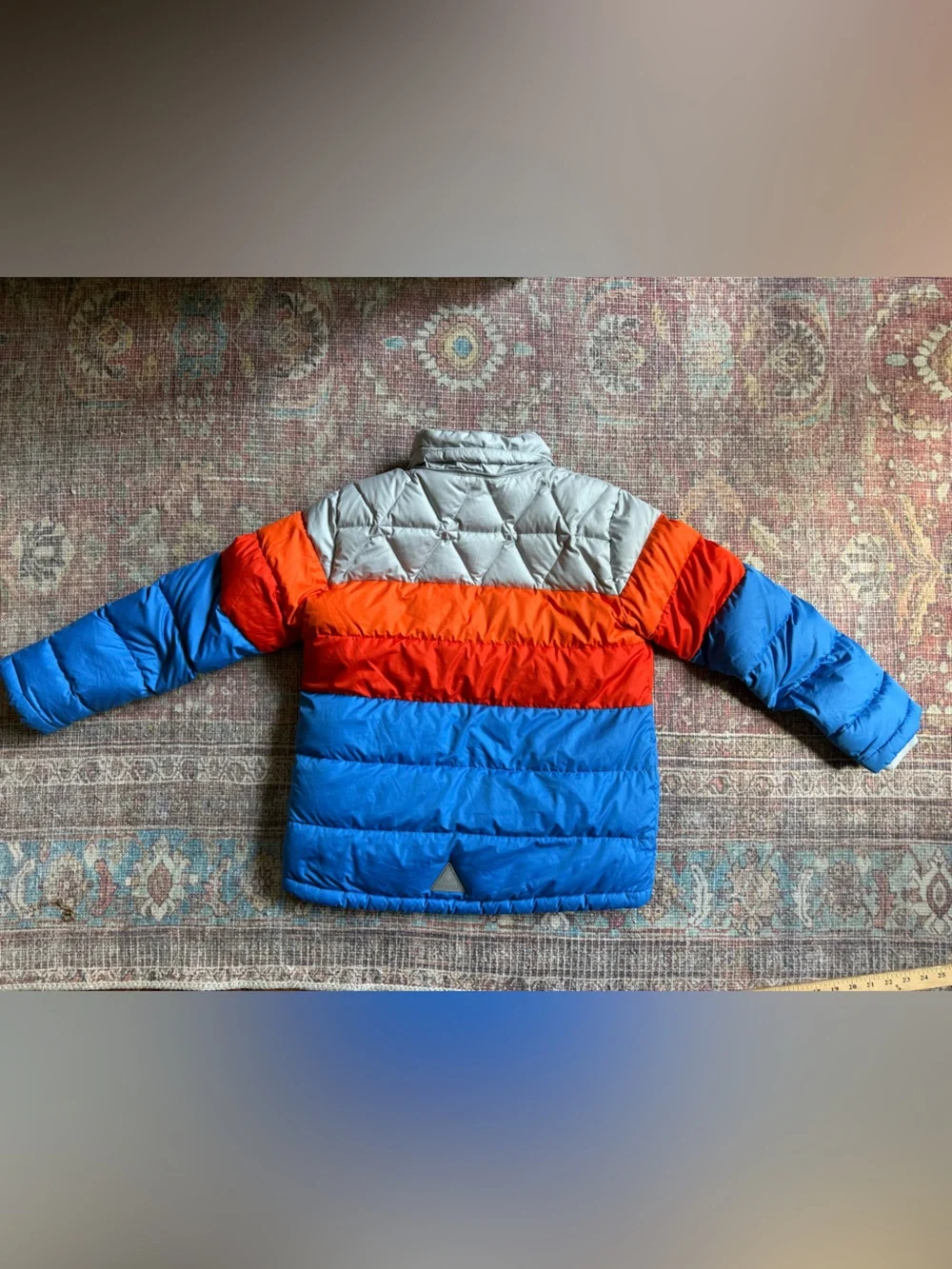 LL Bean Kids L 14-16 Puffer Jacket - Blue/Red/orange/gray